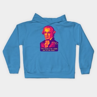 Emmanuel Kant Portrait and Quote Kids Hoodie